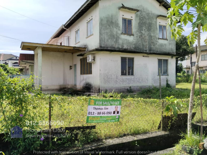 Double Storey Corner House Sky Garden Green Road Kuching for SALE