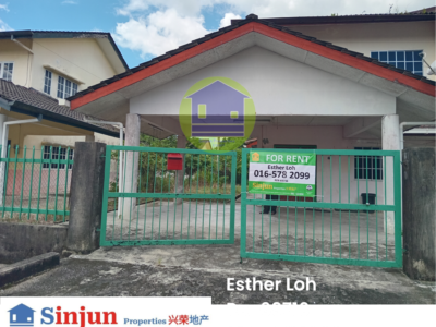 For rent corner double storey terrace house at Batu 9 Jalan penrissen kuching serian