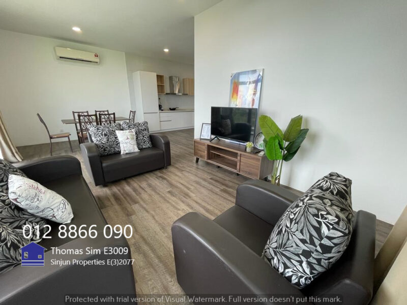 Furnished unit Big size Apartment HK Square Residences Stapok Kuching for SALE