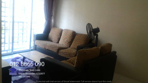 Courtyard Sanctuary Walk-Up Apartment Furnished unit MJC Batu Kawa for RENT