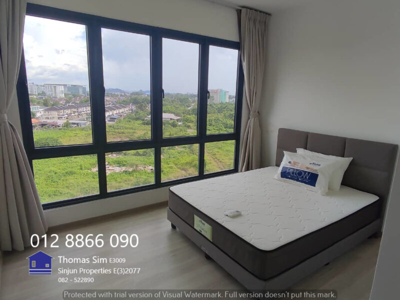 Furnished Condo Vantage@Tamu Level 7 Facing Green Stampin Tengah Kuching for RENT