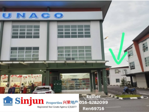 FOR RENT Shop house Pines square commercial 2 storey CORNER GROUND FLOOR behind UNACO Mjc Batu kawah kuching