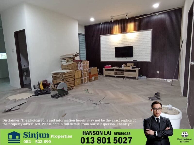 1 1/2 Storey Semi Detached House @ Taman Vision Land Jalan Batu Kawa - Bau, Kuching FOR SALE