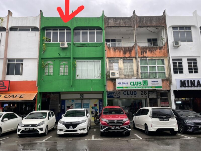 Lorong Rubber 12 three storey intermediate commercial shophouse.