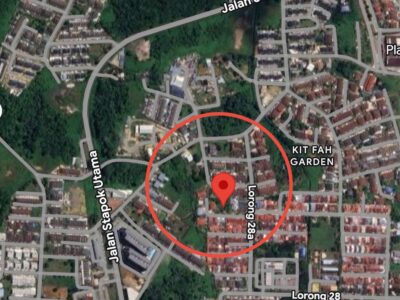 Lorong RPR 28A5 Batu Kawa two adjoining vacant residential detached lots.