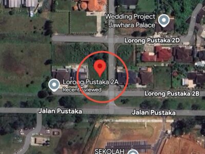 Lorong Pustaka 2A Petra Jaya vacant residential bungalow lot.