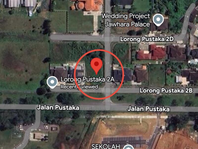 Lorong Pustaka 2A Petra Jaya vacant residential bungalow lot.