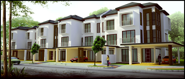 Well Furnished 3-Storey Intermediate Terrace Palm Residence Jln Stapok Utama Kuching FOR SALE