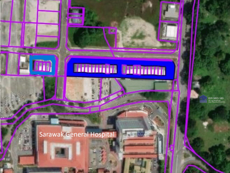 24 Units of New Shophouses next to Sarawak General Hospital, Kuching For Rent – Commercial Unit From RM2,500 per month