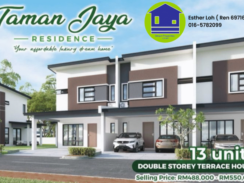 FOR SALE New Double Storey House Taman Jaya Residence jalan malihah matang