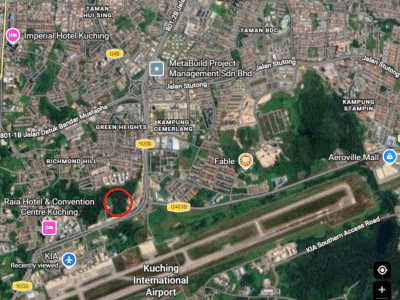 2 Adjoining Parcels of Vacant Land near Kuching International Airport for Sale (Negotiable at RM82,000 per point)