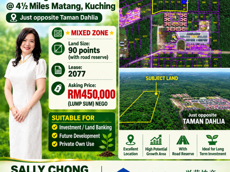 Agricultural land @ 4 1/2 miles Matang, Kuching for SALE