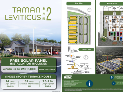 Single Storey Terrace at Taman Leviticus 2, Tapah, Siburan For Project SALE