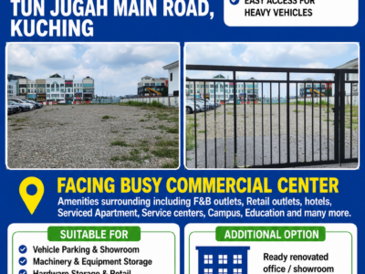 FOR RENT : VEHICLE YARD AT JALAN TUN JUGAH, KUCHING