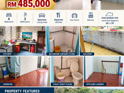 Double Storey Terrace Intermediate, Jalan Stapok Tmn Mimpi Kuching FOR SALE