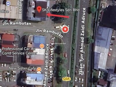 Prime 1st Floor office shoplot for Rent at Jln Tun Ahmad Zaidi Adruce/Palm road