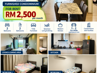 Vantage@Tamu Furnished Condo Level 7 Facing Green Jln Stampin Tengah Kuching FOR RENT