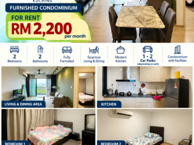 Vantage@Tamu Furnished Condo Level 7 Facing Green Jln Stampin Tengah Kuching FOR RENT